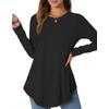 JUSTFASHIONNOW Womens Tops Long Sleeve Shirts Crew Neck Tunics or