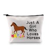 PXTIDY Funny Horses Cosmetic Bag Horse Lover Gift Just A
