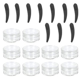 Cream Case, 10 Round Case, 10 Spatulas, Refill Containers, Cosmetics, Nail Parts Storage Box, Small Items Storage Box