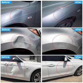 55Pcs Car Dent Puller Kit, Paintless Dent Remover Tool with Adjustable Dent Lifter & Bridge Puller, Dent Repair Kit for Auto Body Large & Small Dents, Hail Damage Dent Removal 98% of Car Dents