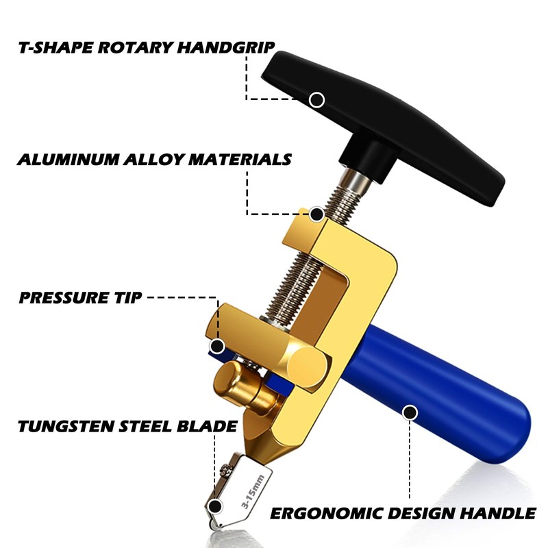 Tile Cutter Hand Tool, 2 in 1 Glass Tile Cutter