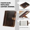 Fausta Refillable Leather Journal for Writing, 256 Pages (8 x