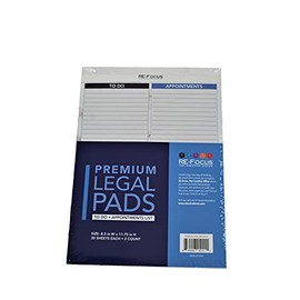 Premium to-Do List Legal Pad for Tasks, Notes & Appointments in Blue. 2 Count, 30 Tear-Off Sheets Each