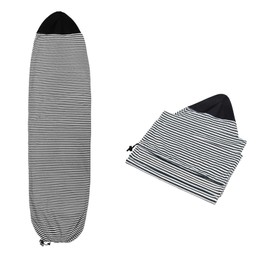 Xinpinzhou Surfboard Sock Cover for Longboard Paddleboard Surf Board Sup Paddle Board, 5.9 FT Foot 5.9ft Surfboard Bag Sleeve with Drawstring Closure 180x50 cm Black