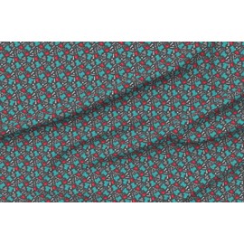 Spoonflower Fabric - Scrub Life Nursing Nurse Scrubs Otoscope Red Teal Grey Doctor Medical Printed on Petal Signature Cotton Fabric by The Yard - Sewing Quilting Apparel Crafts Decor
