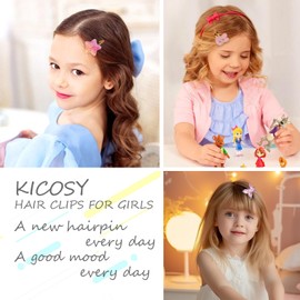 KICOSY 16PCS Hair Clips for Girls Star, Crown, Heart, Butterfly Shaped Hair Barrettes and Pins Hair Accessories for Girls Hair Barrettes Metal Snap Accessories for Styling Girl’s Hair Christmas Gifts