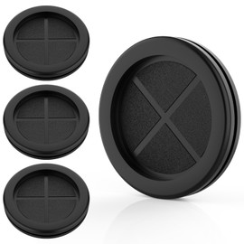 Firewall Rubber Grommets 2-1/8" ID 2-1/2" Drill Hole Double-Sided Hole Plugs for Wire Protection - 4 PCS