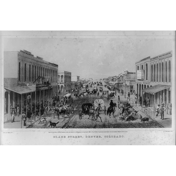 Special Label Photo:Black Street, Denver, Colorado