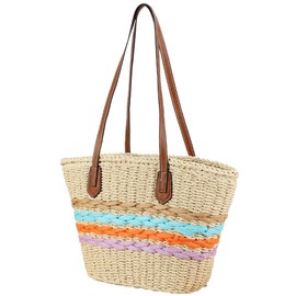 Trendy Women’s Straw Clutch Bag Casual Summer Beach Bags For Women Sweet Wicker Tote Handbags Travel Purse 2025, Camel