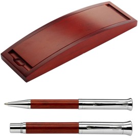 Writing Set 'Juist' Made of Rosewood - Wooden Case, Ballpoint Pen, Rollerball Pen, brown, Formal