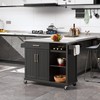 Yaheetech Kitchen Cart with Stainless Steel Top and Storage Cabinet,