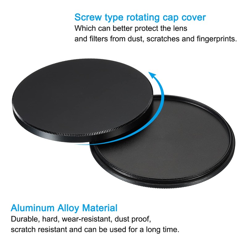 PATIKIL 67mm Lens Cap, Black Aluminum Alloy, Universal Front Metal