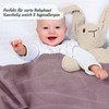 Minky Mooh Babydecke Bio Baumwolle, Oeko-Tex 100, Kuscheldecke, Strickdecke, Krabbeldecke