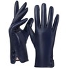GSG SINCE 1998 Womens Chrome-free Leather Gloves Touchscreen Sheepskin Wool