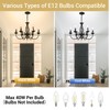 AUA 6-Light Black Chandelier, 22.8" Dining Room Light Fixture, Farmhouse