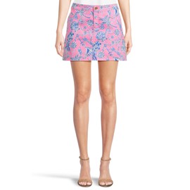 Lilly Pulitzer Women's Colette Mini Skort, Rousseau Pink Barefoot Beachcombers