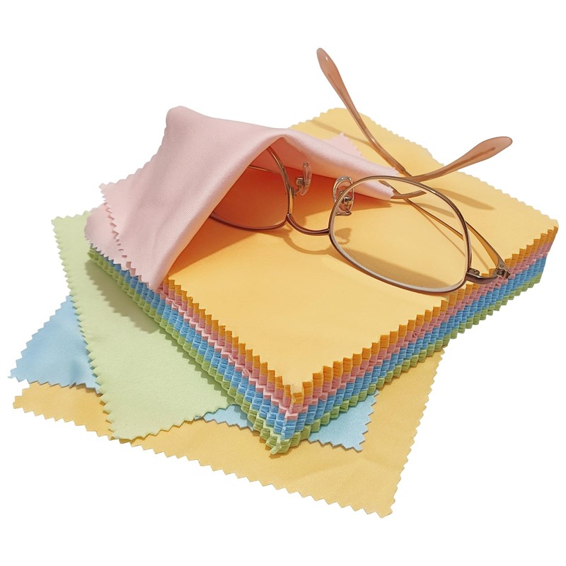 Banfluxion 100pcs Microfiber Glasses Cleaning Cloth Washable and Reusable Eyeglass