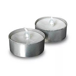 Kikkerland Set of 2 LED TEA LIGHTS-White Light-Batterie