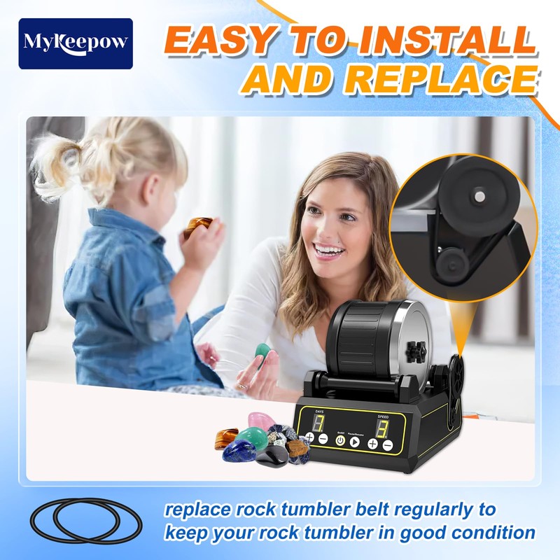 MyKEEPOW Rock Tumbler Belts Compatible with Koolstone Rock Tumbler Model