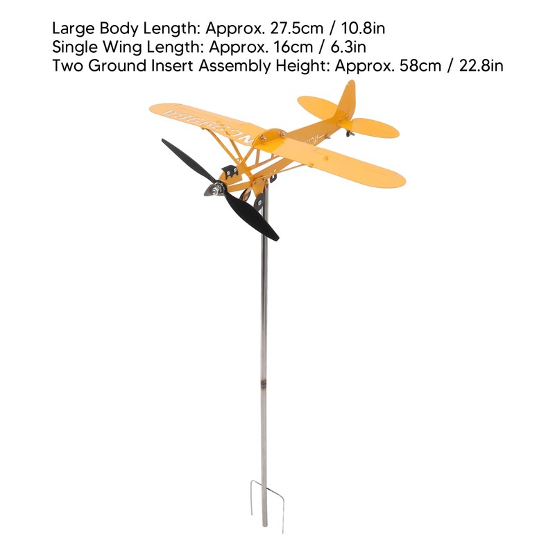 Metal Piper J3 Cub Airplane Weathervane Sturdy and Durable Weathervane