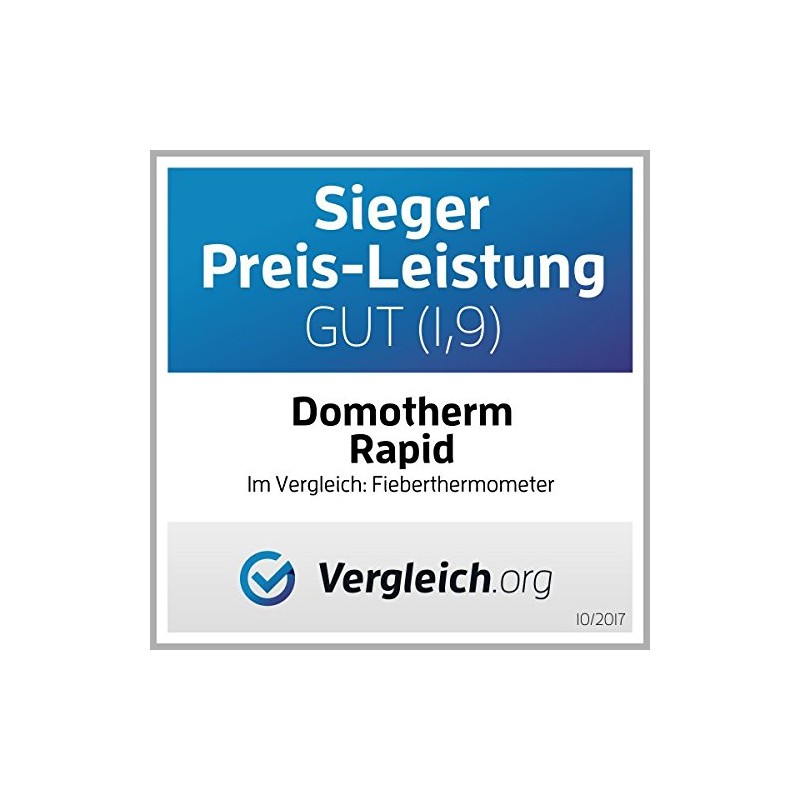 Domotherm Domotherm Rapid - digitales Fieberthermometer mit 2 Nachkommastellen, Messwertspeicher,