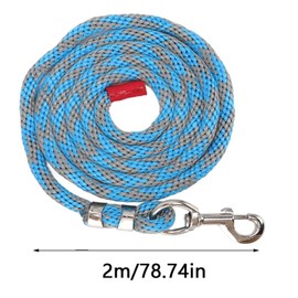 Roczential Heavy-Duty Braided Horse Lead Rope with Alloy Hook - Durable Pet Lead Rope for Horses, Large Dogs, Donkeys（Blue-Gray）