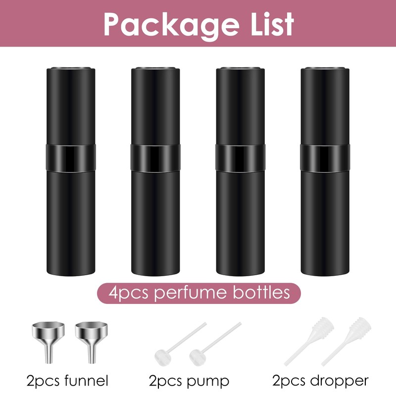 Saiveina 8ml Travel Perfume Atomizer Bottles Refillable, Mini Atomizer Sprayer