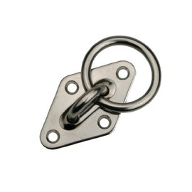 ARBO-INOX Eye Plate with Ring Ceiling Hook Stainless Steel 65 x 40 mm