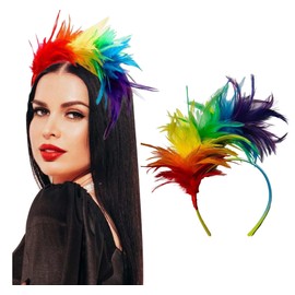 Feather Headband Fascinator Hats for Women,1920s Headpiece for Women,Feather Hair Accessories Party Costume Tea Party Wedding