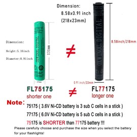 OXWINOU 3.6v Compatible with streamlight 75175 Battery streamlight Batteries 75375 streamlight Stinger Parts xt ds led Synergy SDFL-C852 Rechargeable Battery 3-Pack