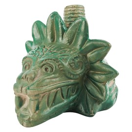 Butie Aztec Death Whistle – The Loudest 125+ dB Human Scream Sound – Quetzalcoatl Noisemaker for Desk Decoration, Outdoor Protection, Halloween Decor & Pranks（Style-2)