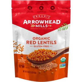Arrowhead Mills Organic Red Lentils, 16 oz Bag