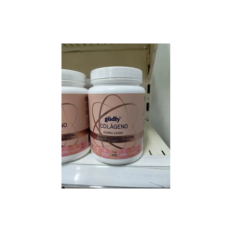 Colágeno Hidrolizado Gudly + Ácido Hialurónico Biotina 500gr Sabor Sin