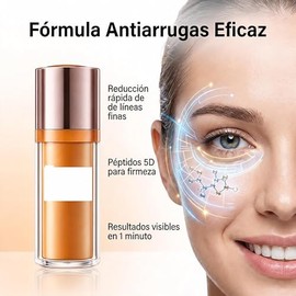 2Pcs Crema Contorno de Ojos con Péptidos 5D Papa Feel y Herramienta Facial Gua Sha, Gel Antiaging para Bolsas y Ojeras, Tratamiento Reafirmante que Re