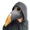 Johnniesfx Black & Gold Plague Doctor Latex Mask Steampunk Day