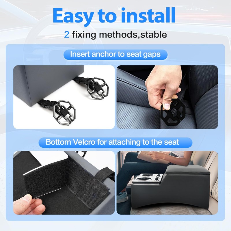 Center Console, Universal Front Bench Seat Consoles,Truck Seat Organizer and