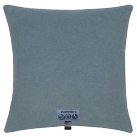 Zoeppritz 702291-545-50x50 Soft Fleece Cushion Cover with Distinctive Cashmere Handfeel, Colour: 545 Denim, Easy Care, Suitable for Allergy Sufferers, Dimensions: 50 x 50 cm