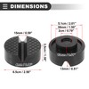 Motoforti Universal Jack Pad, Rubber, Black, 2 Pcs