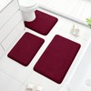 HOMEIDEAS Upgraded Bathroom Rugs Set 3 Piece, Extra Thick Absorbent