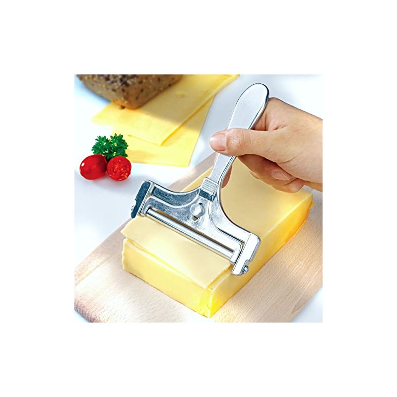 Fackelmann 45861 Aluminium Cheese Cutter with Roll and Cutting Wire,