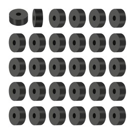 PATIKIL Multi Purpose Rubber Spacer, 30Pcs 6.5mm ID x 25mm OD x 10mm T Neoprene Round Anti-Vibration Isolation Pads Isolator Rubber Bushings Spacer Washer for HVAC Bolts Car Accessories