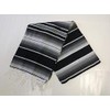 X-Large Mexican Serape Blanket, Black and White, Hot Rod Seat