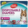 Simple Solution Disposable Dog Diapers, Female Dog Diapers, Puppy Potty