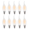 Candelabra LED Bulbs, Non Dimmable, 40W Equivalent, Frosted Glass Cover