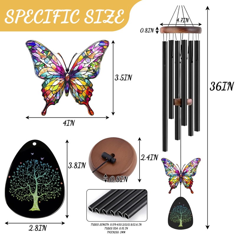 Wind Chimes for Outside, Aluminum Sympathy Windchimes Outdoors