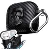 YSNZAQ Skull Design Case for AirPods 4, Cool Carbon Fiber