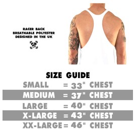 Get Down Gymwear Get Down Double Gradient Grey Vest, Gym Vests Mens, Gym Top, Clothes Sleeveless Bodybuilding Muscle Fit Running Tank Top, Medium - Mens