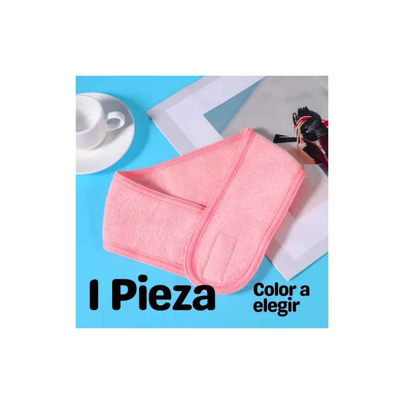 Banda Diadema Suave Velcro Para Cuidado Facial Universo en Linea