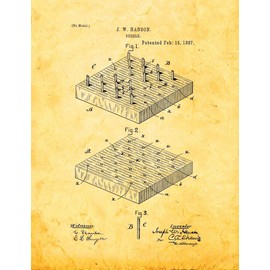 Puzzle Game Patent Print Golden Look (11" x 14") M14413