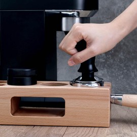 Espresso Tamping Station, 6in1 Adjustable Height Espresso Coffee Organizer Box, Wooden Espresso Organizer Station, Fit for Storage Espresso Tamper, Distributor, Portafilter & Puck Screen Accessories